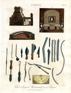 Chirurgische instrumenten en artefacten uit Pompeii door John Pass