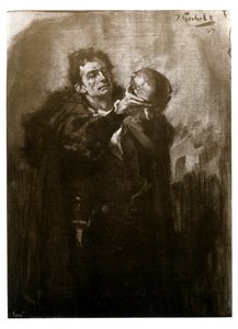 Forbes-Robertson als Hamlet, eind 19e eeuw door John Percival Gulich