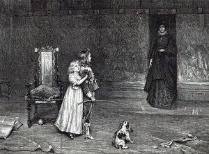De verschijning van de gravin van Derby in de Gouden kamer, scène uit Scott