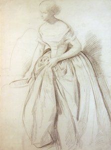 Schets voor een bruidsmeisje voor het huwelijk van koningin Victoria