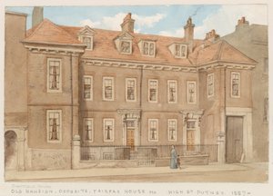 Chatfield House, tegenover Fairfax House, High Street, Putney, 1887