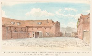 De stallen van het huis van generaal Fairfax, High Street, Putney, 1887 door John Phillipp Emslie