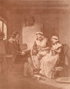 Huiselijk geluk, Laetitia met haar ouders, 1789 door John Raphael Smith