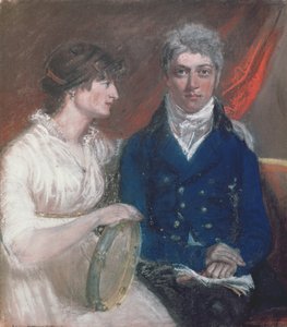 Portret van Benjamin Thompson en zijn vrouw