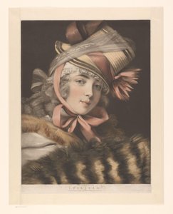 Portret van een actrice, mogelijk Louise-Rosalie Lefebvre door John Raphael Smith