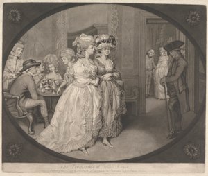 De promenade bij Carlisle House door John Raphael Smith