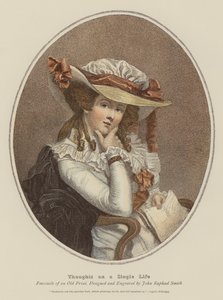 Gedachten over een Single Life (chromolitho) door John Raphael Smith