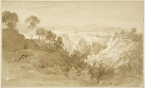Clifton vanaf Leigh Woods door John Reverend Eden
