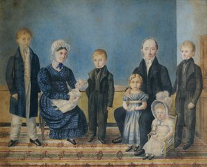 Portret van een familie door John Ritto Penniman