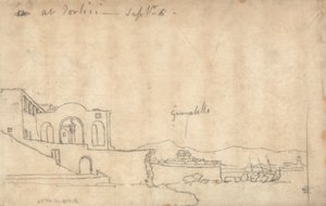 In Portici door John Robert Cozens