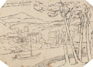 Tussen Ambrogiana en La Lastra door John Robert Cozens