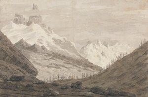 Tussen Chamonix en Martigny door John Robert Cozens