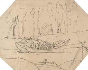 Vee op een Boot door John Robert Cozens