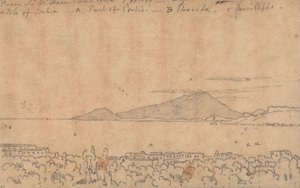 Uit de villa van Sir W. Hamilton, Portici, 12 augustus door John Robert Cozens