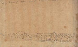 Het paleis van de koning in Portici vanaf de Boschetto, 2 september door John Robert Cozens