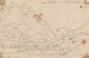 Bij Montmilian, Weg naar Malterverne door John Robert Cozens