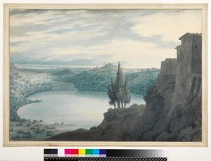 Meer Nemi, Campagna, Italië
