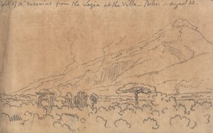 Deel van de Vesuvius vanaf de Loggia van de Villa, Portici, 22 augustus