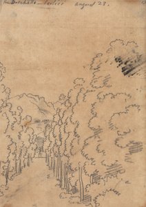 De Boschetto, Portici, 23 augustus door John Robert Cozens