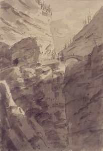 Via Mala in de Grisons door John Robert Cozens