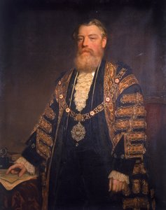 Sir Henry Edmund Knight, 1883 door John Robert Dicksee