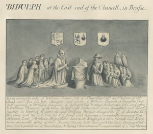 Messingplaat in Biddulph Kerk - William Bowyer van Knipersley door John Robert Fernyhough