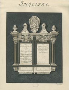 Ingestre Church - tabletten voor Walter Chetwynd senior en junior door John Robert Fernyhough