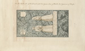 Madeley Kerk - Grafsteen van John Egerton: pen en inkt was tekening, nd [19e eeuw]