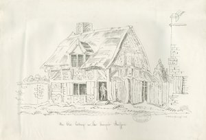 Oud huisje in de Foregate, Stafford door John Robert Fernyhough