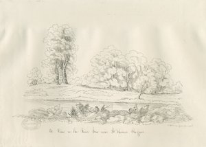 Stafford - Rivier Sow: pen en inkt tekening door John Robert Fernyhough