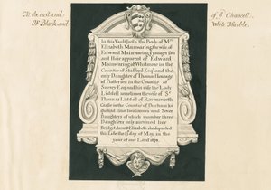 Whitmore Kerk - Tablet voor Mevrouw Elizabeth Mainwaring door John Robert Fernyhough