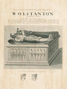 Graf van Sir William Sneide en Dame Anne in de kerk van Wolstanton