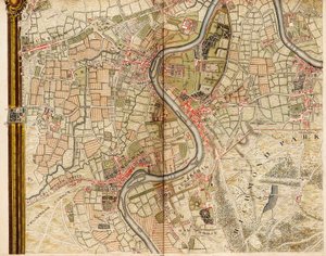 Kaart van Hounslow, Twickenham en Richmond door John Rocque