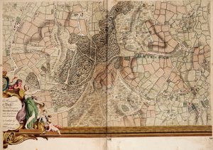 Kaart van Streatham, Croydon en Sydenham door John Rocque