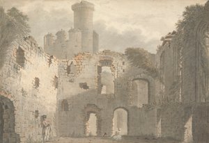 Conway Kasteel, een Uitzicht op het Interieur door John Roe of Warwick
