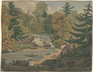Uitzicht op de Tweede Watervallen aan de Sawkill Rivier