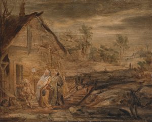 Maria en Jozef Buiten de Herberg