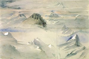 Alpiene pieken: Jungfrau en anderen, 1846