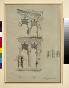 Gevel van San Michele in Foro, Lucca (detail) door John Ruskin