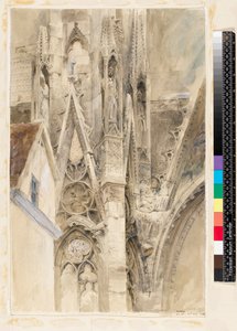 Ingang van het zuidtransept van de kathedraal van Rouen, 1854 door John Ruskin