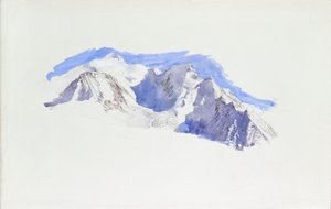 Mont Blanc vanuit Saint-Martin-sur-Arve, oktober 1874