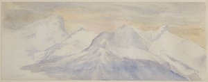 Besneeuwde Alpen door John Ruskin