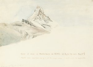 De Matterhorn, Zwitserland, vanuit het Noordoosten, 1849