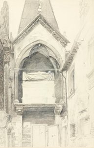 Het Graf van Cangrande I della Scala, Verona, 28 mei-29 juni 1869 door John Ruskin