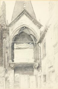 Het graf van Cangrande I della Scala, Verona, 28 mei - 29 juni 1869 door John Ruskin