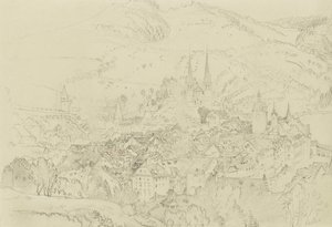 Uitzicht op Luzern van bovenaf, oktober-december 1861