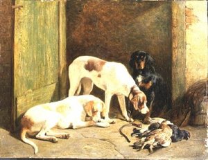 Pointers en een Gordon Setter door John Sargent Noble