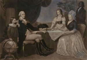 George Washington en zijn familie door John Sartain