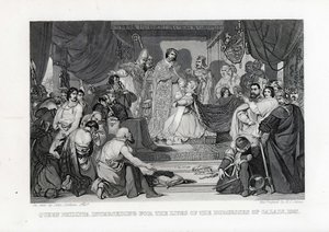 Koningin Philippa die pleit voor de levens van de burgers van Calais, 1347, 1882 door John Sartain