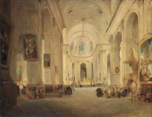 Interieur van St Sulpice, Parijs